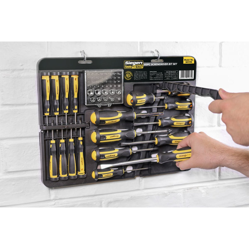 Sealey Screwdriver Bit Set 60pc S01110