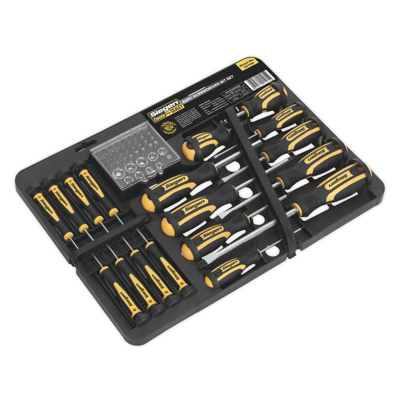 Sealey Screwdriver Bit Set 60pc S01110