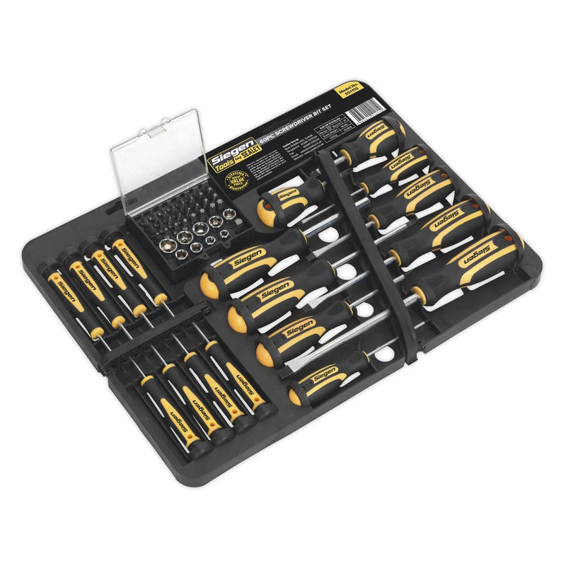 Sealey Screwdriver Bit Set 60pc S01110