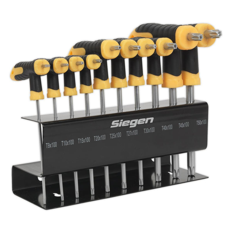 Sealey Siegen T-Handle TRX-Star* Key Set 10pc S01151