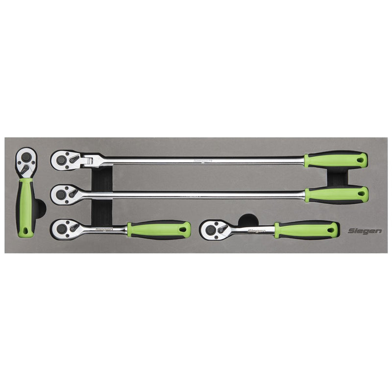 Sealey Siegen Ratchet Wrench Set with Flip Reverse 3/8"Sq Drive 5pc S01230