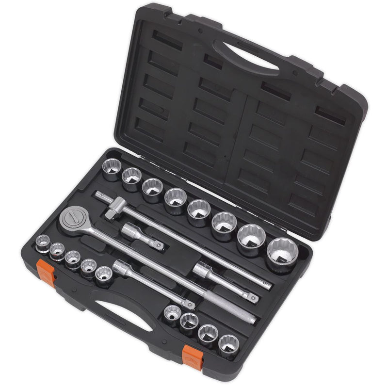 Sealey Socket Set 22pc 3/4"Sq Drive 12-point Metric S0712