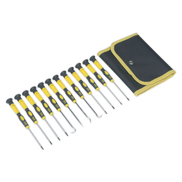 Sealey Precision Screwdriver & Pick Set 12pc S0772