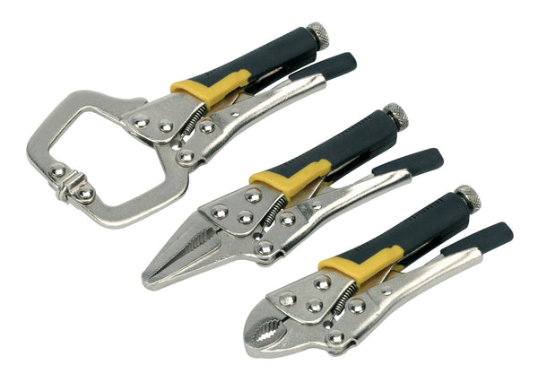 Sealey S0779 Soft Grip Mini Locking Pliers Set 3pc