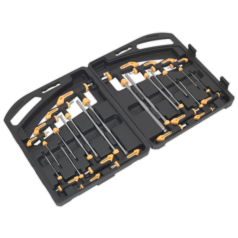 Sealey Siegen T-Handle TRX-Star* & Hex Key Set 16pc S0916