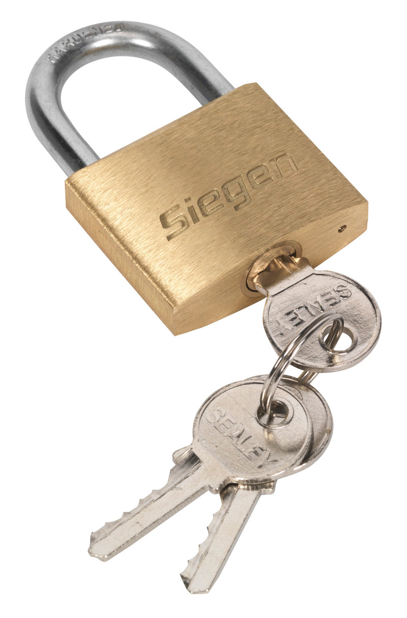 Sealey Siegen Brass Body Padlock with Brass Cylinder 40mm S0987