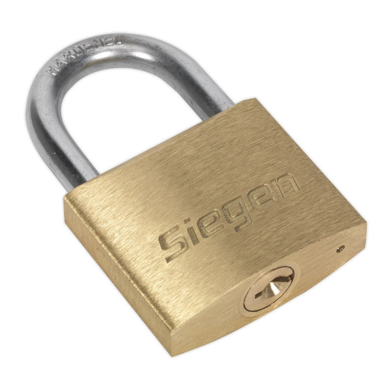 Sealey Siegen Brass Body Padlock with Brass Cylinder 40mm S0987