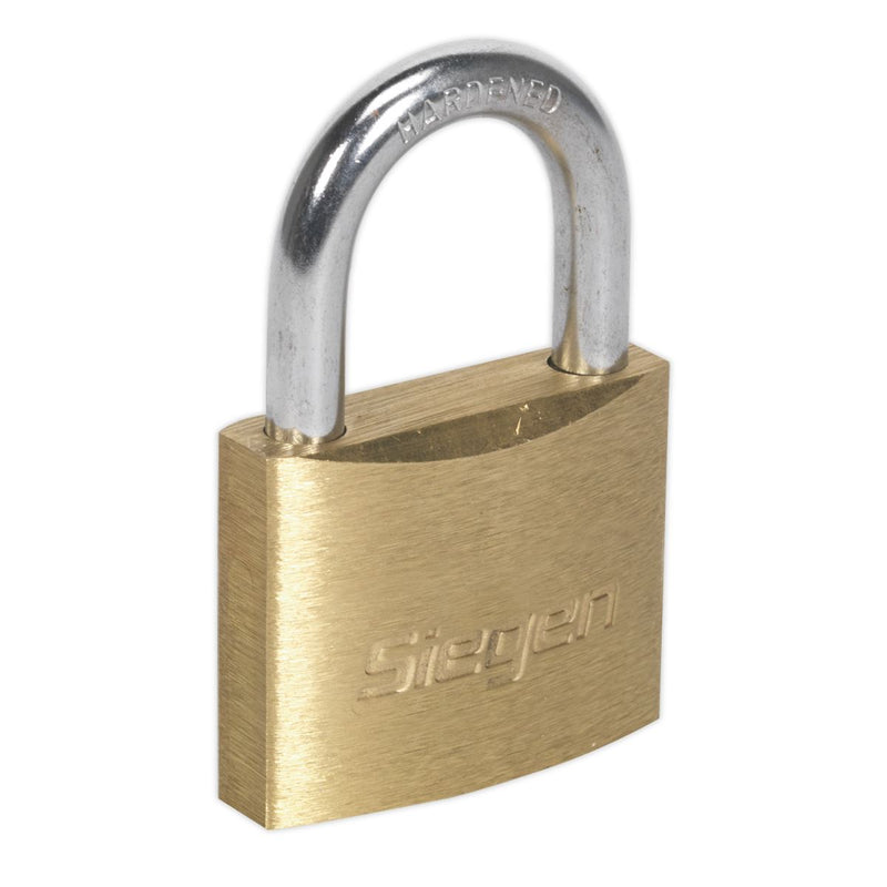 Sealey Siegen Brass Body Padlock with Brass Cylinder 40mm S0987