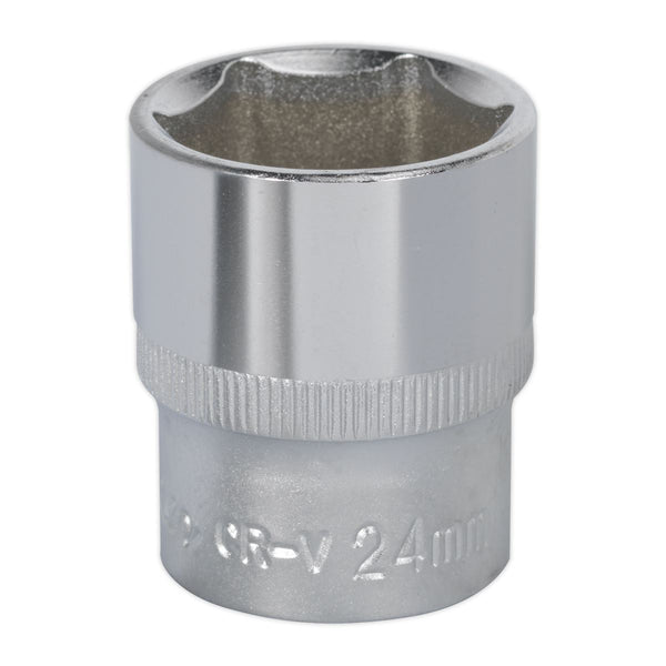 Sealey Premier Socket 1/2"Sq Drive 24mm S1224