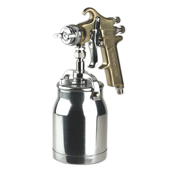 Sealey Workshop Gold Series Suction Feed Spray Gun 1.8mm Set-Up S701