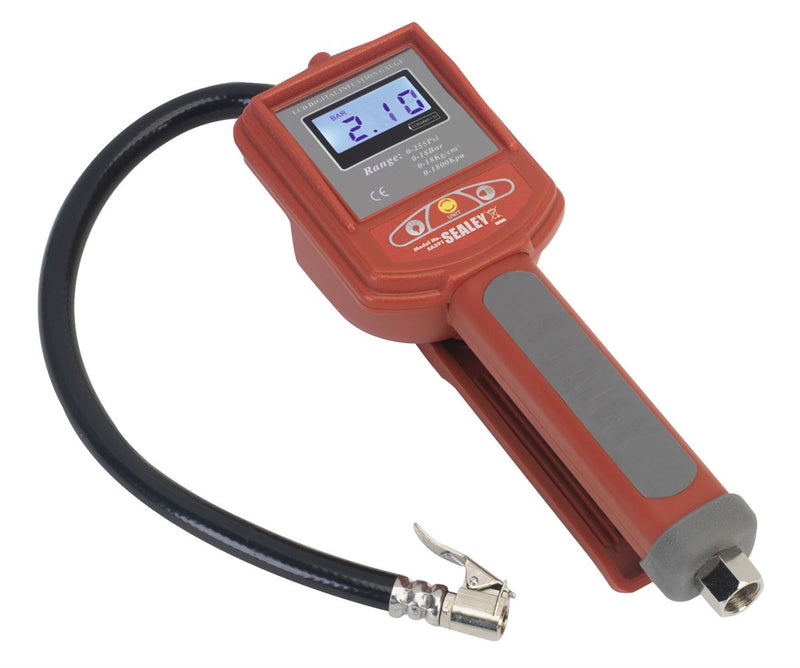 Sealey SA391 Digital Tyre Inflator with Clip-On Connector