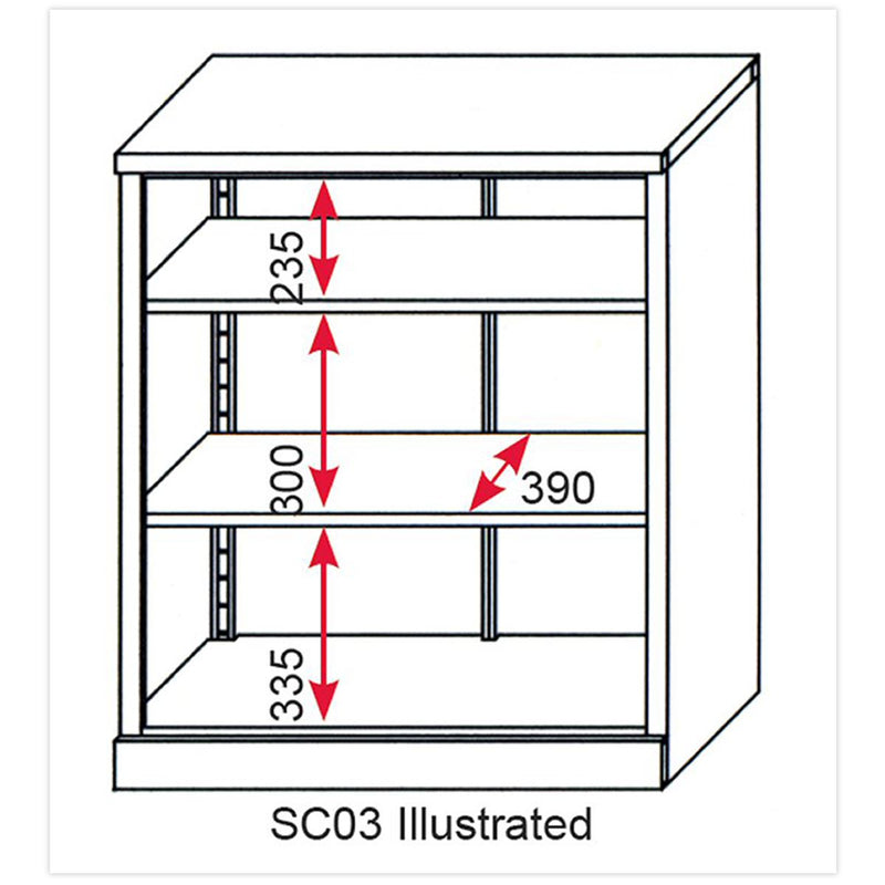 Sealey Floor Cabinet 2 Shelf 2 Door SC03