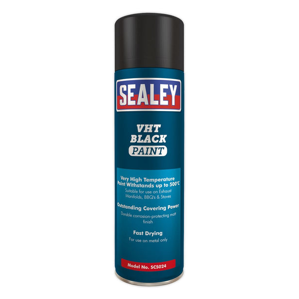 Sealey SCS024S VHT Paint Black 500ml