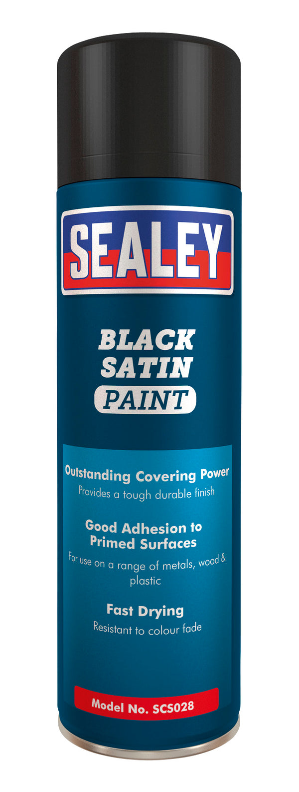 Sealey SCS028 Black Satin Paint 500ml Pack of 6