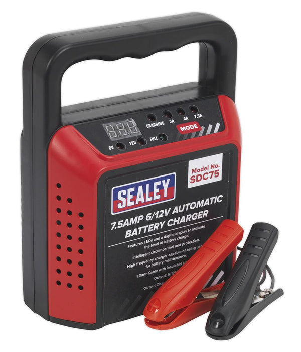 Sealey SDC75 Battery Charger 6/12V 7.5Amp 230V Automatic