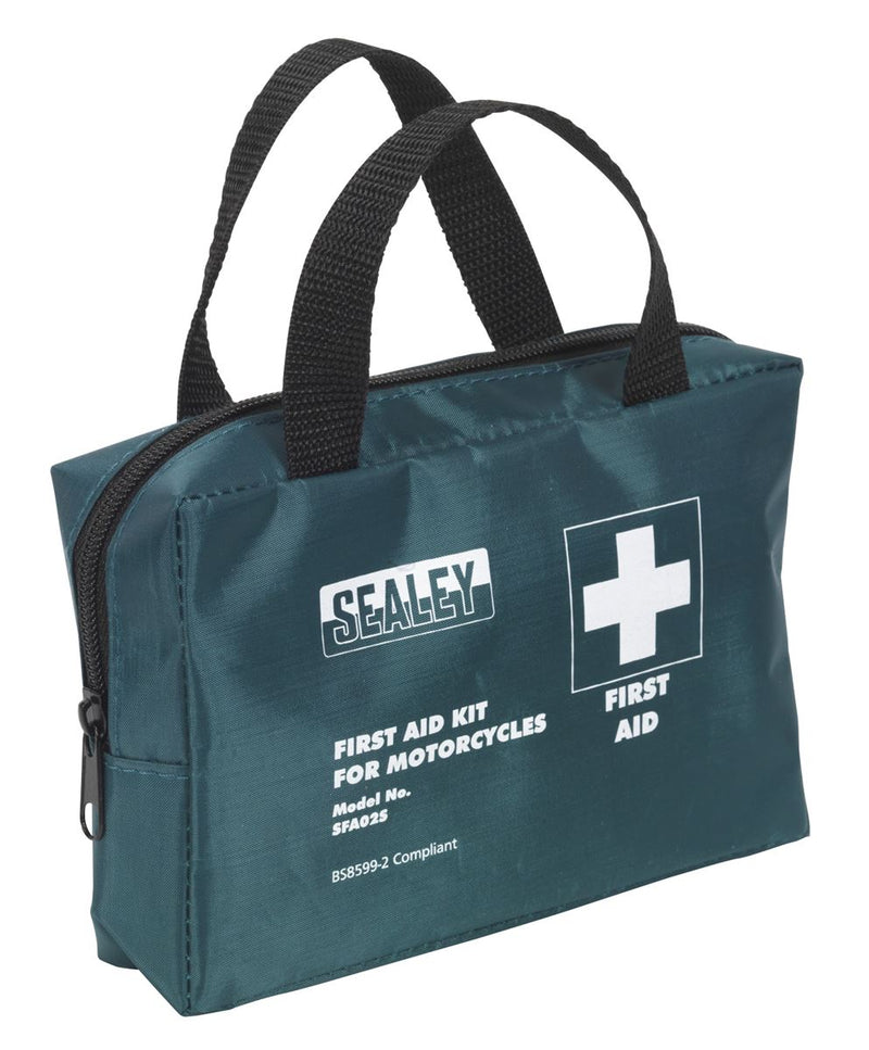 Sealey First Aid Kit Small for Mopeds & Motorcycles - BS 8599-2 Compliant SFA02S