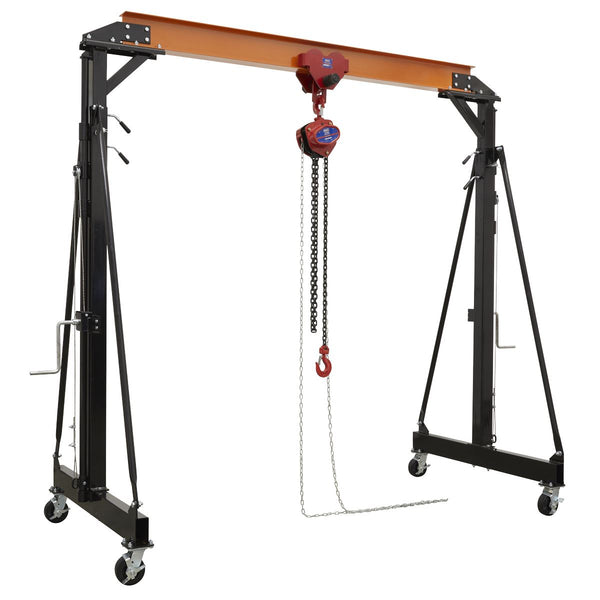 Sealey Portable Lifting Gantry Crane Adjustable 2 Tonne & Hoist Combo SG2000KIT