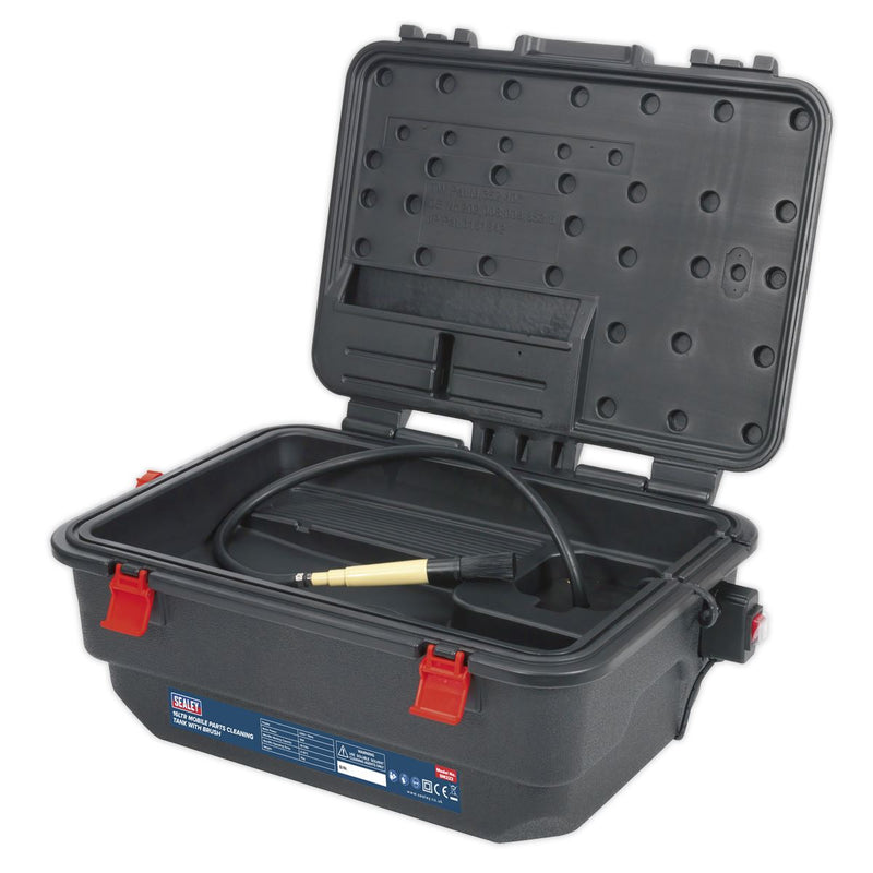 Sealey Mobile Parts Cleaning Tank with Brush 16L SM222