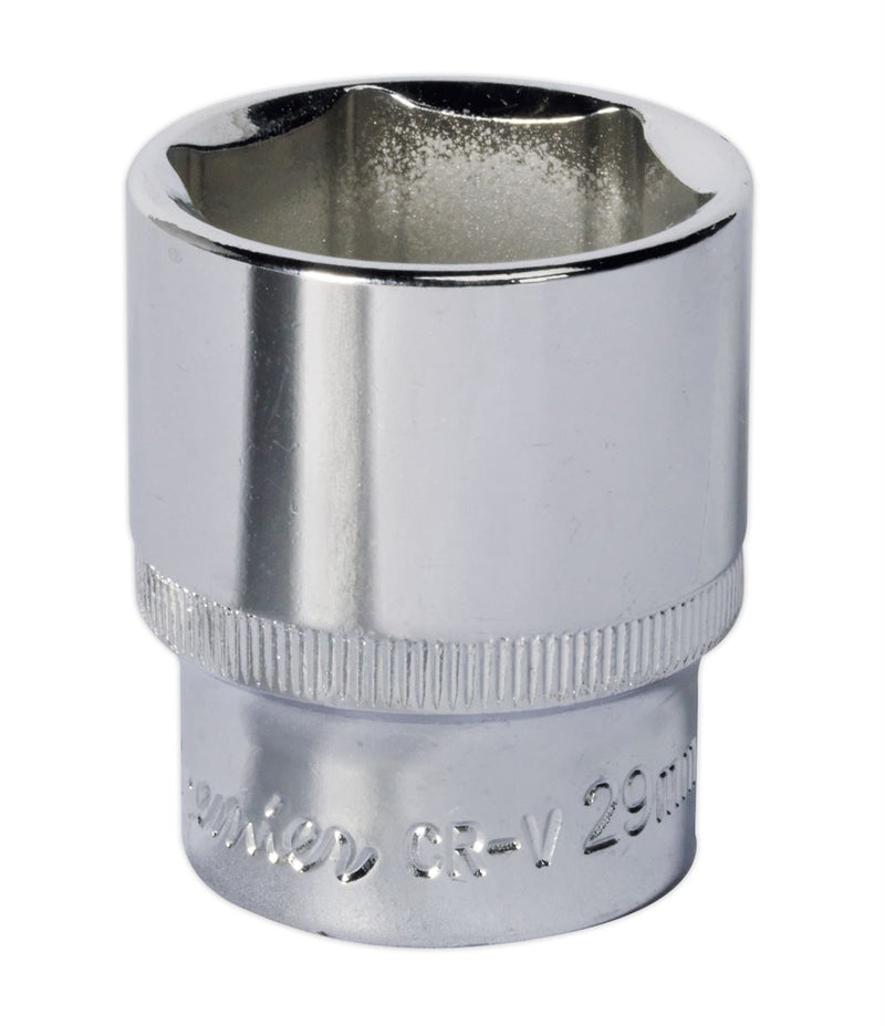 Sealey Premier Fully Polished Socket 1/2"Sq Drive 29mm SP1229