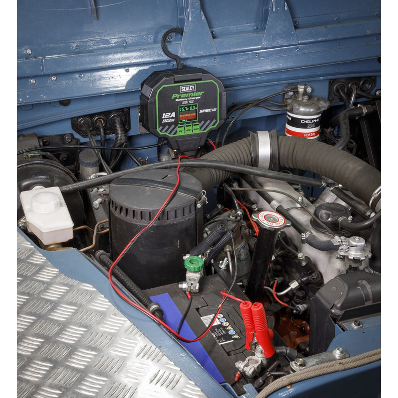 Sealey Premier Fully Automatic Battery Maintainer/Charger 12A SPBC12