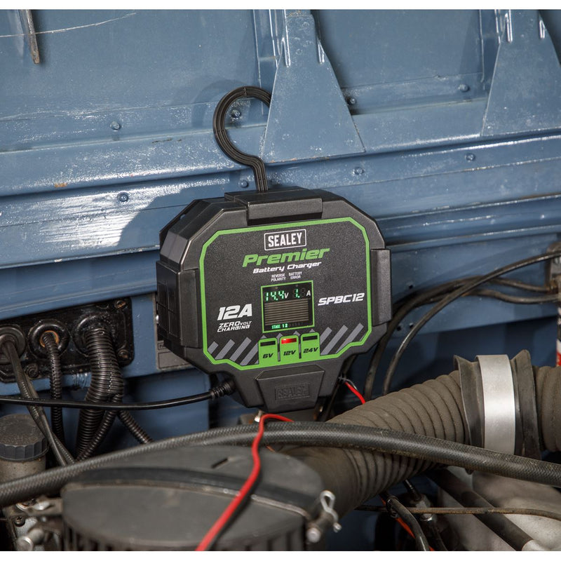 Sealey Premier Fully Automatic Battery Maintainer/Charger 12A SPBC12