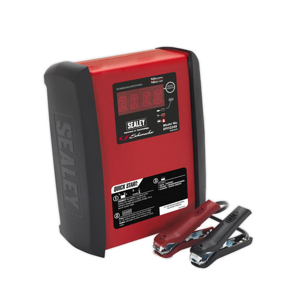 Sealey 12V 15A/24V Intelligent Speed Charge Battery Charger/Maintainer 10A SPI1224S