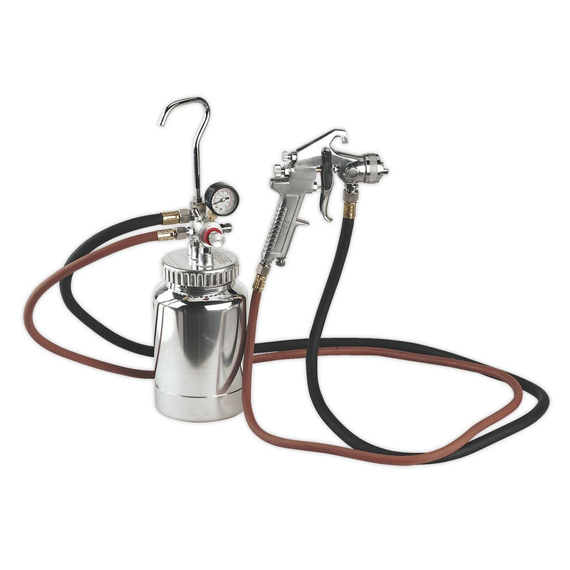 Sealey Pressure Pot System with Spray Gun & Hoses 1.8mm Set-Up SSG1P