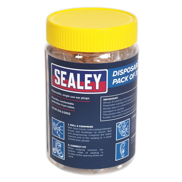 Sealey SSP18D30PK Ear Plugs Disposable Pack of 30 Pairs