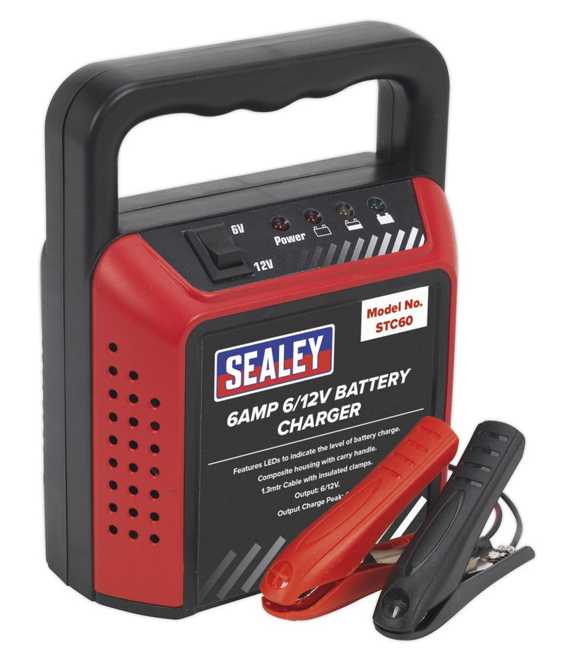 Sealey STC60 Battery Charger 6/12V 6A 230V