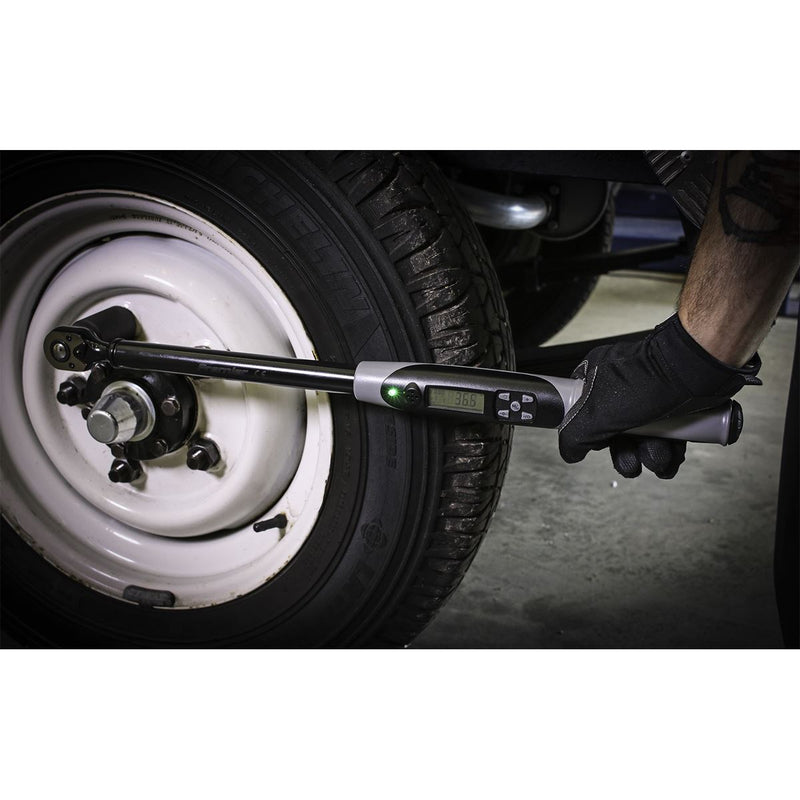 Sealey Premier Black Digital Torque Wrench with Angle Function 1/2"Sq Drive 20-200Nm STW306B