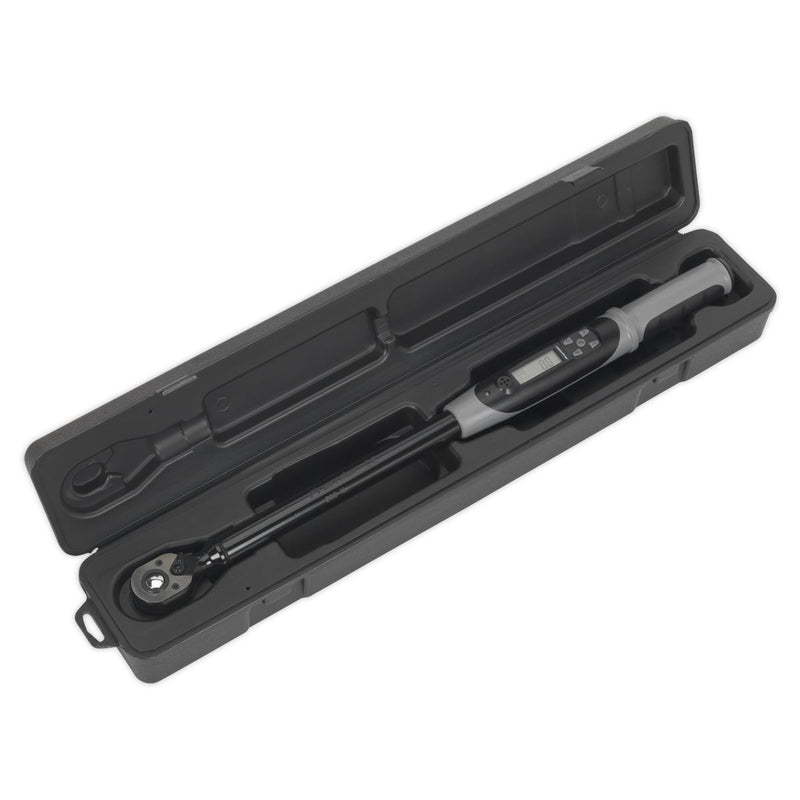 Sealey Premier Black Digital Torque Wrench with Angle Function 1/2"Sq Drive 20-200Nm STW306B
