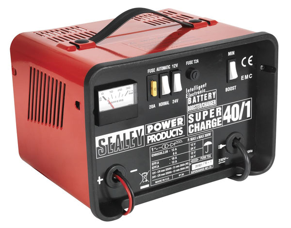 Sealey SUPERCHARGE40/1 Battery Charger Low Maintenance 18Amp 12/24V 230V