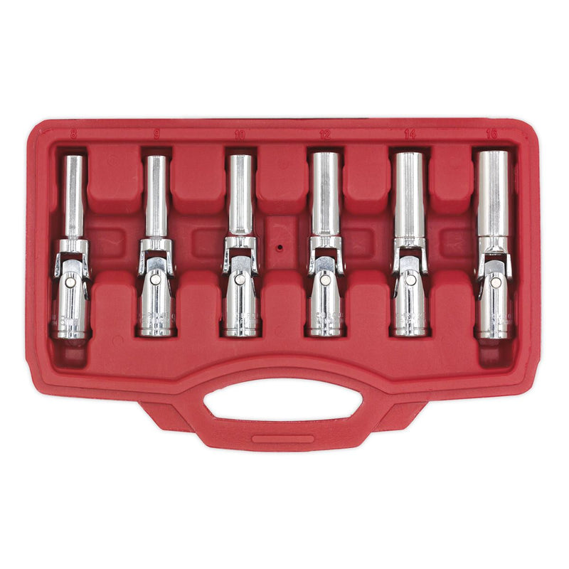 Sealey SX0403 Glow/Spark Plug Socket Set 6pc 3/8"Sq Drive