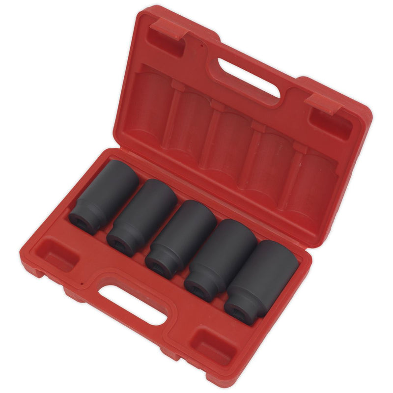 Sealey Impact Hub Nut Socket Set 1/2"Sq Drive 5pc SX050