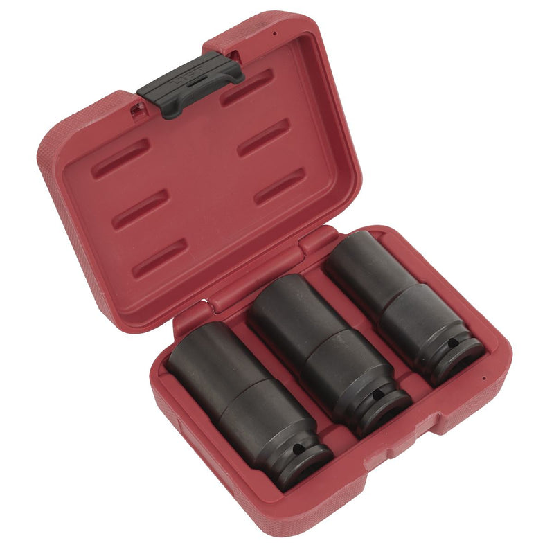 Sealey Deep Weighted Impact Socket Set 1/2"Sq Drive 3pc SX319