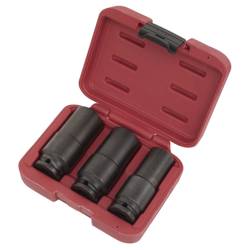 Sealey Deep Weighted Impact Socket Set 1/2"Sq Drive 3pc SX319