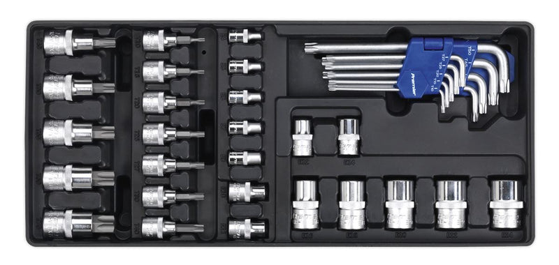 Sealey Premier TRX-Star* Key, Socket Bit & Socket Set with Tool Tray 35pc TBT08