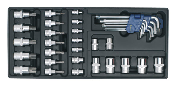 Sealey Premier TRX-Star* Key, Socket Bit & Socket Set with Tool Tray 35pc TBT08