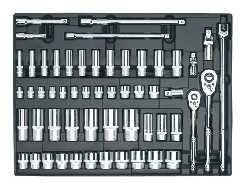 Sealey Premier Socket Set with Tool Tray 3/8" & 1/2"Sq Drive 55pc TBT31