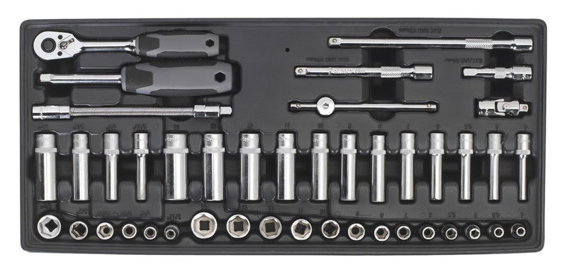 Sealey Tool Tray with Socket Set 43pc 1/4"Sq Drive TBT33