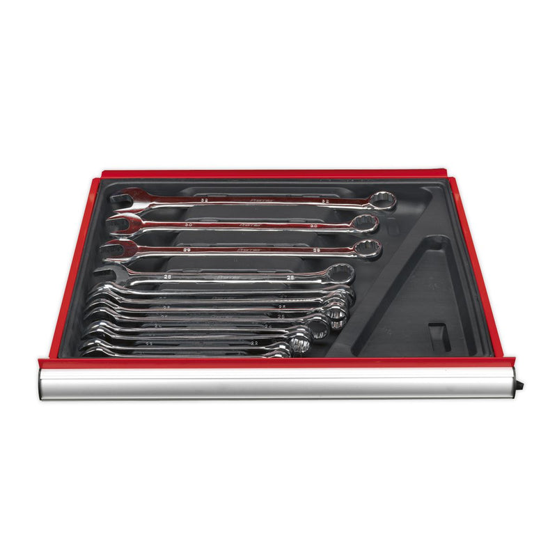 Sealey Tool Tray with Combination Spanner Set 12pc - Metric TBT37