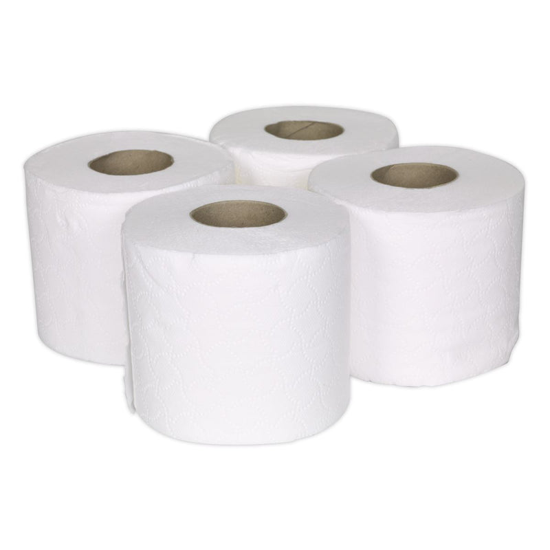 Sealey Toilet Roll Plain White Pack of 4 x 9 (36 Rolls) TOL36