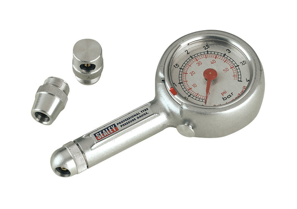 Sealey TST/PGX Tyre Pressure Gauge Professional 3-Way 0-4bar(0-57psi)