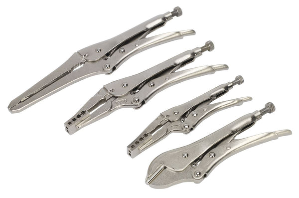 Sealey VS0310 Locking Pliers Set 4pc - Hose Clamp & Pinch Off