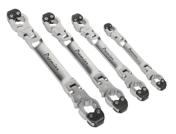 Sealey Brake Pipe Spanner Set 4pc Ratcheting VS0343