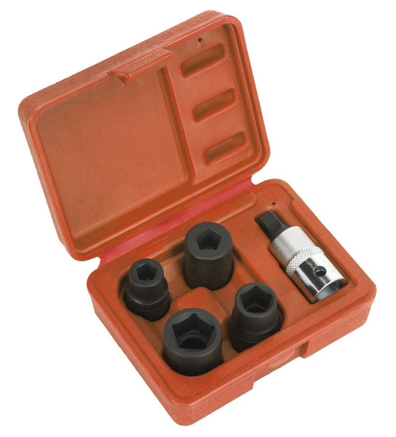 Sealey Brake Caliper Socket Set 1/2"Sq Drive 5pc VS0464