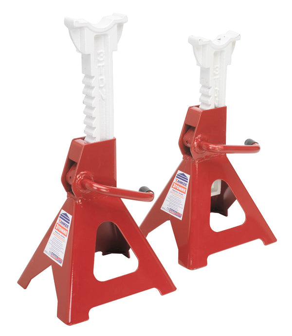 Sealey Axle Stands (Pair) 3tonne Capacity per Stand Ratchet Type VS1003