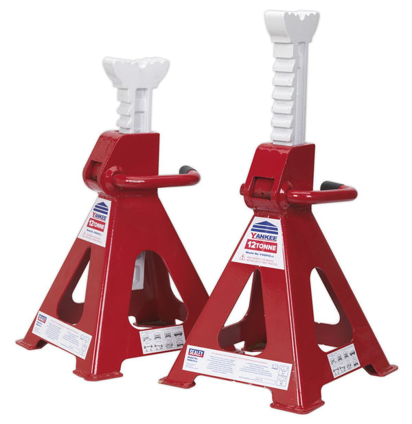 Sealey VS2012 Axle Stands (Pair) 12tonne Capacity per Stand Ratchet Type