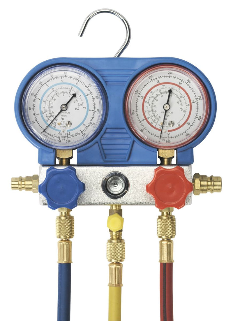 Sealey Air Conditioning System Manifold with Sight Glass VSAC002