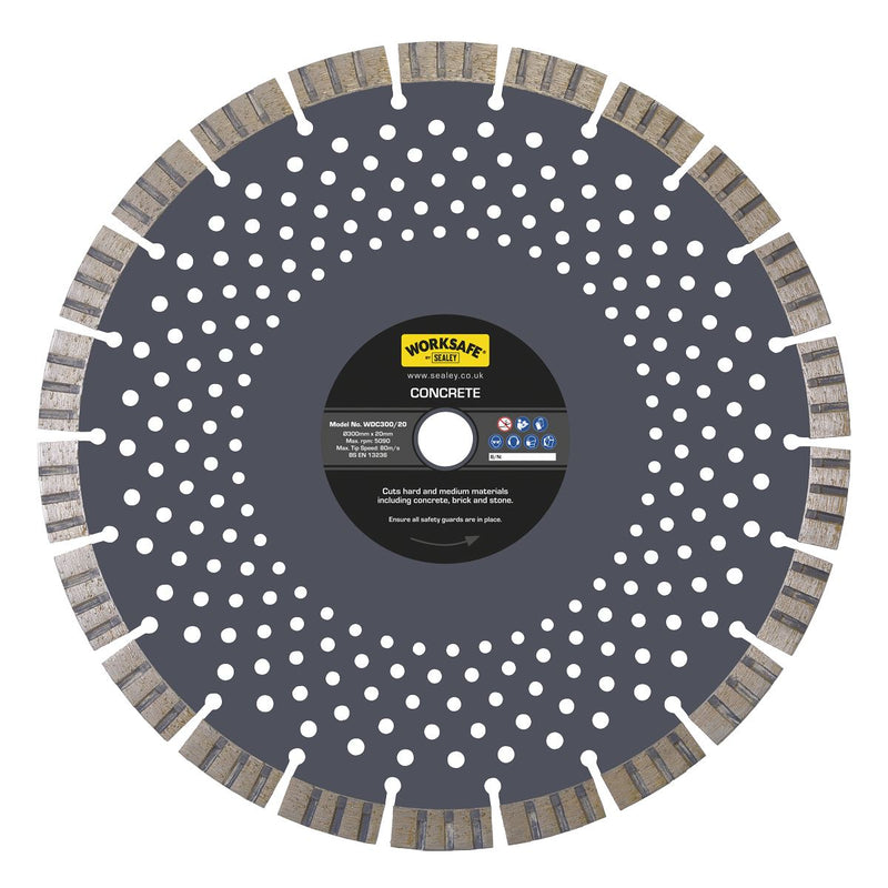 Sealey Dry Use Diamond Blade for Concrete Cutting 300mm WDC300/20